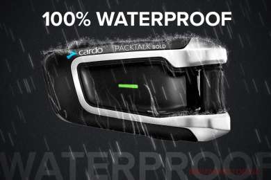 Het volledige assortiment van Cardo Systems is IP67 waterdicht