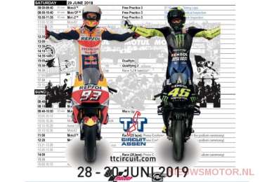 Dutch TT Assen MotoGP 2019: volledig tijdschema
