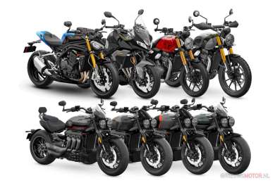 Triumph: nieuwe kleuren voor veel 2027 modellen