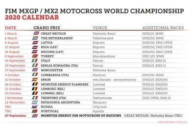 MXGP motorcross WK na corona: drie Grand Prix vlak over Belgische grens