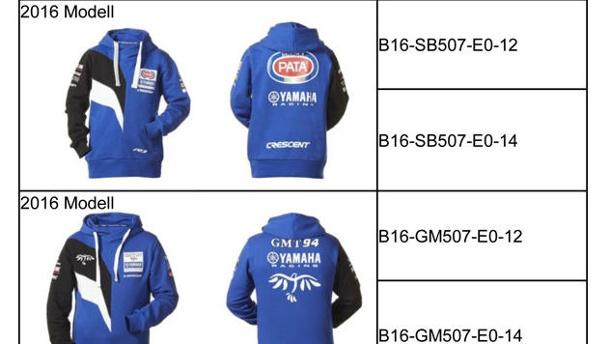 Yamaha recall hoody product