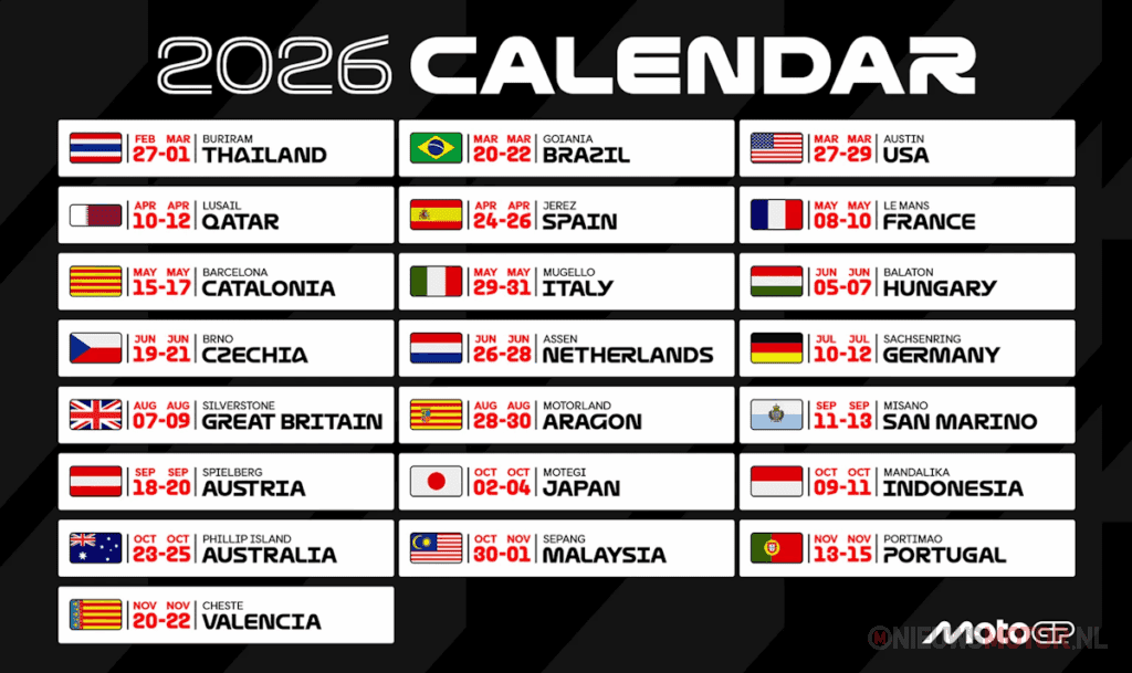 MotoGP 2026 kalender